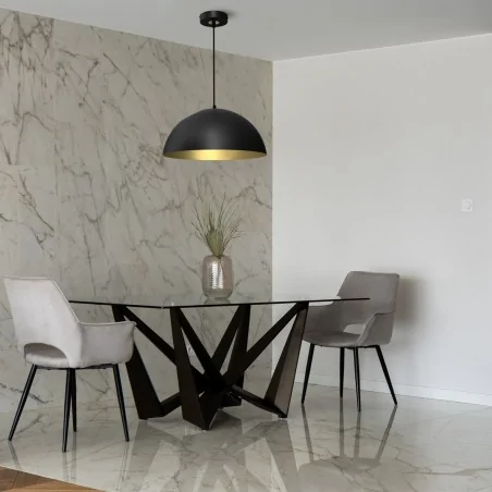 Lampy-sufitowe - klasyczna lampa wisząca czarna 45cm 1xe27 beta mlp7973 eko-light 