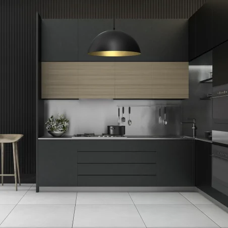 Lampy-sufitowe - klasyczna lampa wisząca czarna 45cm 1xe27 beta mlp7973 eko-light 