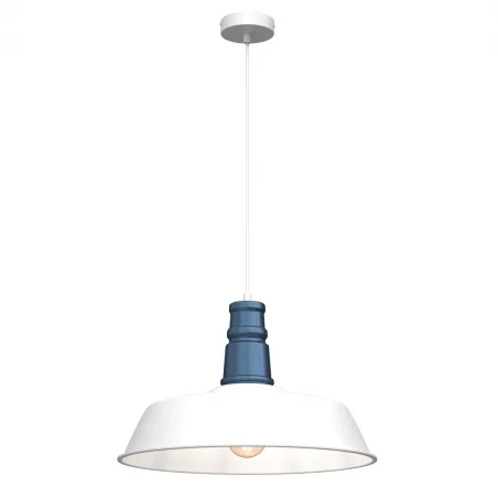 Lampy-sufitowe - lampa wisząca biało-niebieska 1xe27 enzo mlp7978 eko-light 