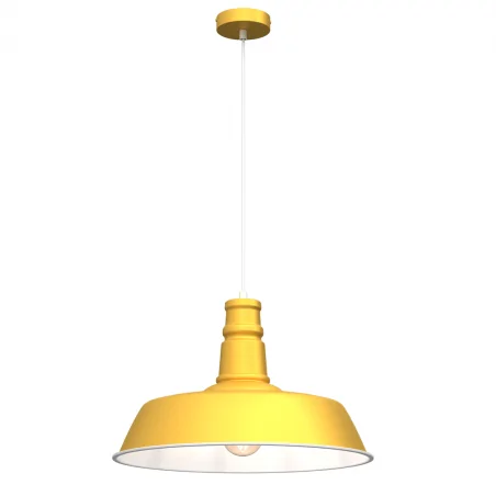 Lampy-sufitowe - żółta lampa wisząca 35-90cm 1xe27 enzo mlp7977 eko-light 