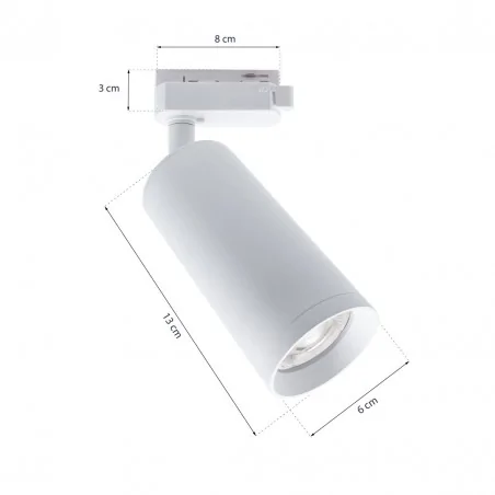 Lampy-sufitowe - lampa ruchoma do montowania na szynoprzewodzie 1xgu10 mica ml5711 eko-light 