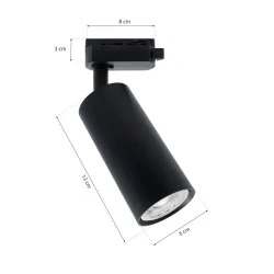 Lampy-sufitowe - ruchoma lampa czarna- spot 1xgu10 mica ml5712 eko-light 