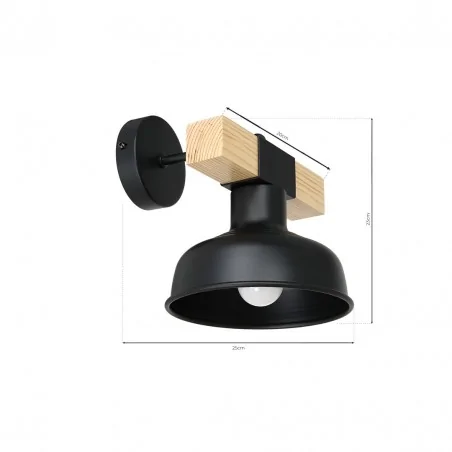 Kinkiety-do-salonu - drewniano-metalowy kinkiet 1xe27 faro mlp7455 eko-light 