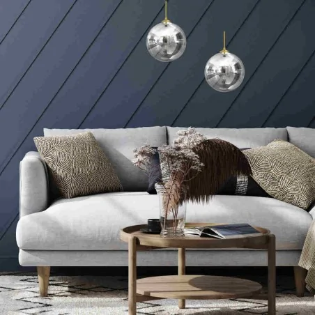 Lampy-sufitowe - lampa wisząca szklana kula fi 250 1xe27 reflex mlp8414 eko-light 