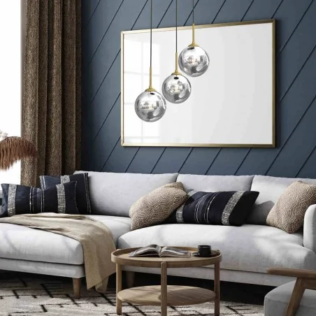 Lampy-sufitowe - oświetlenie wiszące 3 szklane kule 3xe14 reflex mlp8416 eko-light 