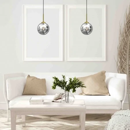 Lampy-sufitowe - nowoczesna lampa wisząca - kula o średnicy 17cm 1xe14 reflex mlp8413 eko-light 