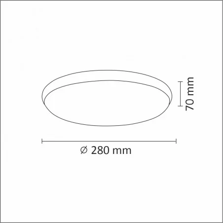 Plafony - okrągły plafon 28cm, oprawa led 15w nikiel neutralna 4000k orbit 319968 polux30 