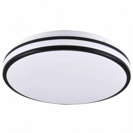 Plafony - plafon czarno-biały 40cm, oprawa led 24w neutralna 4000k orbit 318985 polux 