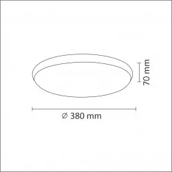 Plafony - plafon czarno-biały 40cm, oprawa led 24w neutralna 4000k orbit 318985 polux 