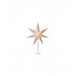 Dekoracje-swiateczne-led - świecznik papierowy w kształcie gwiazdy biały na żarówkę e14 dcaz06 emos 