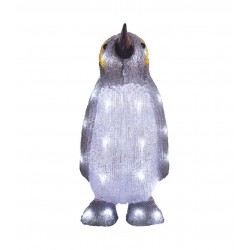 Dekoracje-swiateczne-led - świąteczna figurka led w postaci pingwina ip44 zimna biel 35cm dcfc20 emos 
