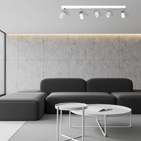 Lampy-sufitowe - pięciopunktowa lampa sufitowa listwa 5xgu10 mini solo mlp7480 eko-light 