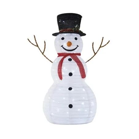 Dekoracje-swiateczne-led - składana dekoracja świąteczna w postaci bałwanka 90cm ip44 zimna biel dcfc29 emos 