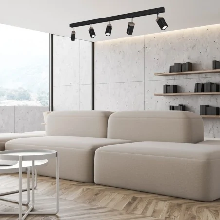 Lampy-sufitowe - listwa oświetleniowa na 5 żarówek gu10 mini 60cm solo mlp7474 eko-light 