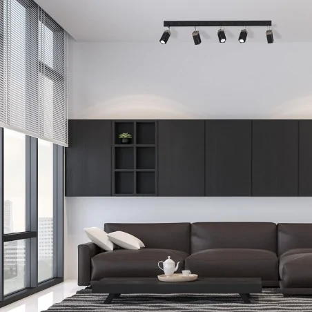 Lampy-sufitowe - listwa oświetleniowa na 5 żarówek gu10 mini 60cm solo mlp7474 eko-light 