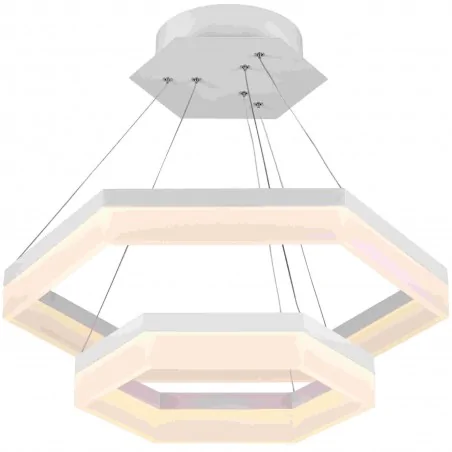 Lampy-sufitowe - lampa wisząca sześciokątna led o mocy 100w 3000k luna 306647 polux 