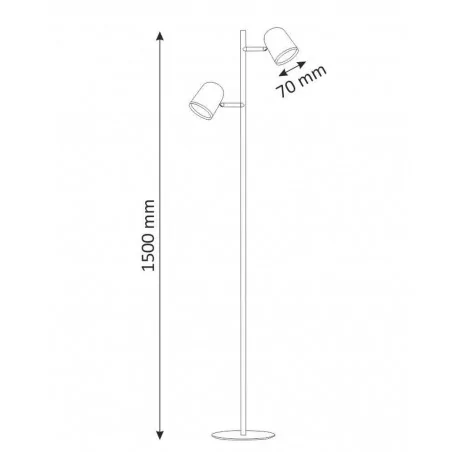 Lampy-stojace - lampa podłogowa led biała 150cm 3000k rawi 318398 polux 