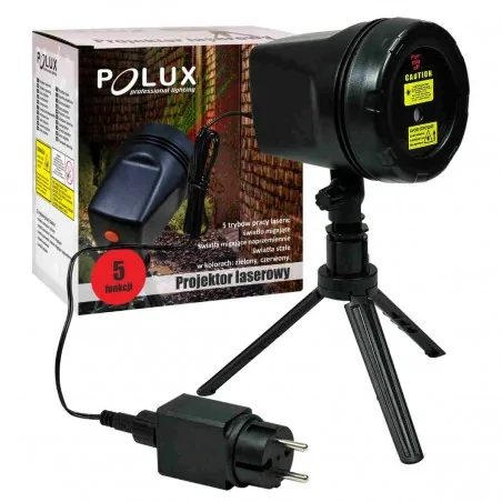 Dekoracje-swiateczne-led - projektor laserowy, świąteczny 5-funkcji 309068 polux 