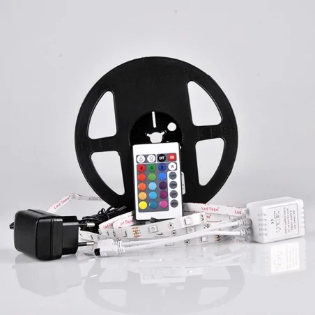 Tasmy-led - taśma led ze sterownikiem i zasilaczem 18w 150 5m ip20 rgb 314437 polux 