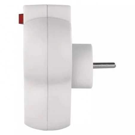 Rozgalezniki - biały rozgałęźnik z trzema gniazdami złodziejka z włącznikiem p0026s emos 