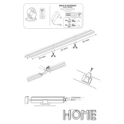 Tasmy-led - taśma led świecąca na niebiesko 2v 17w 2m ip65 neon 314994 polux 