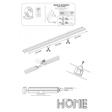 Tasmy-led - led-owa taśma nonowy róż 12v 17w 2m ip65 neon 315007 polux 