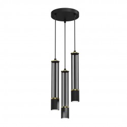 Lampy-sufitowe - czarne oświetlenie wiszące okrągłe 3xgu10 estilo mlp8411 candellux