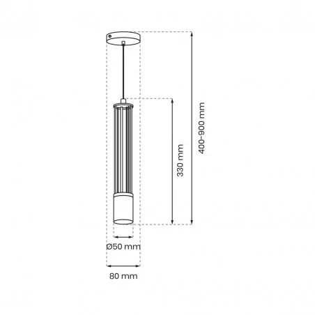 Lampy-sufitowe - pojedyncza lampa wisząca - tuba 1xgu10 estilo mlp8409 eko-light 