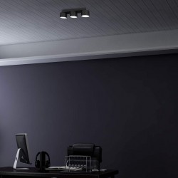 Lampy-sufitowe - potrójna lampa sufitowa 34cm czarna 3xgx53 dixie mlp7545 eko-light 