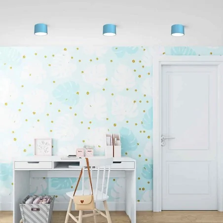 Plafony - niebieski plafon z metalu 1xgx53 dixie mlp7548 eko-light 