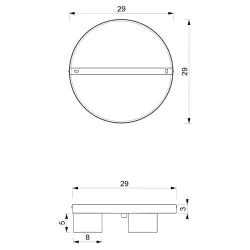 Lampy-sufitowe - delikatny plafon metalowy o średnicy 29cm 3xgx53 dixie mlp7556 eko-light 