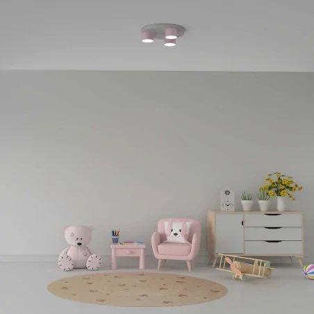 Lampy-sufitowe - delikatny plafon metalowy o średnicy 29cm 3xgx53 dixie mlp7556 eko-light 