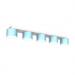 Lampy-sufitowe - pięciopunktowa lampa sufitowa biało-niebieska 3xgx53 dixie mlp7552 eko-light