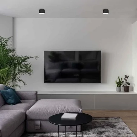 Lampy-sufitowe - tuba oświetleniowa czarna 8cm 1xgx53 dixie mlp7543 eko-light 