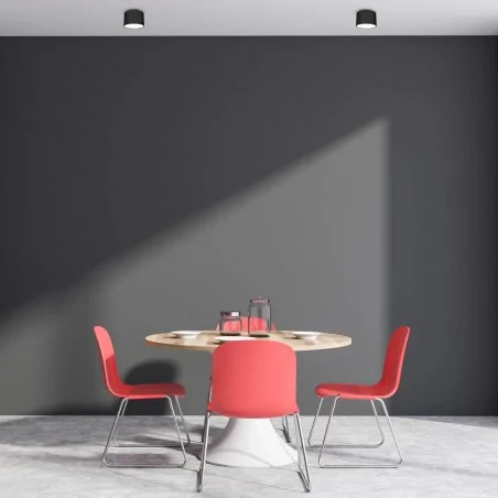 Lampy-sufitowe - tuba oświetleniowa czarna 8cm 1xgx53 dixie mlp7543 eko-light 