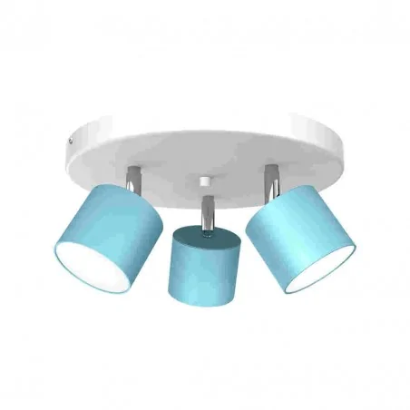 Lampy-sufitowe - okrągła lampa sufitowa biało-niebieska 3xgx53 dixie mlp7607 eko-light 