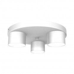 Lampy-sufitowe - biały plafon z metalu 29cm 3xgx53 dixie mlp7541 eko-light