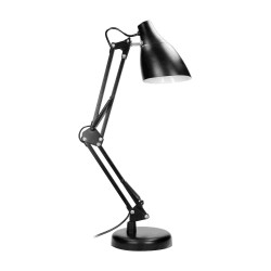 Lampki-biurkowe - składana lampka biurkowa czarna e27 60w stalowa dian dl-1/b orno