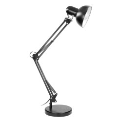 Lampki-biurkowe - czarna lampka kreślarska składana z metalu 1xe27 60w deon dl-2/b orno