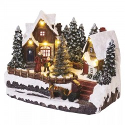 Dekoracje-swiateczne-led - dekoracja świąteczna wioska led na baterie z ciepłym światłem 3xaa dclw15 emos 