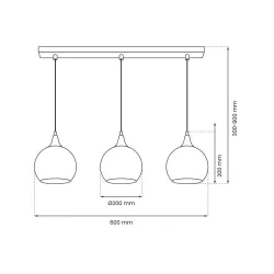 Lampy-sufitowe - efektowna lampa wisząca złota 3xe27 monte mlp8402 eko-light 