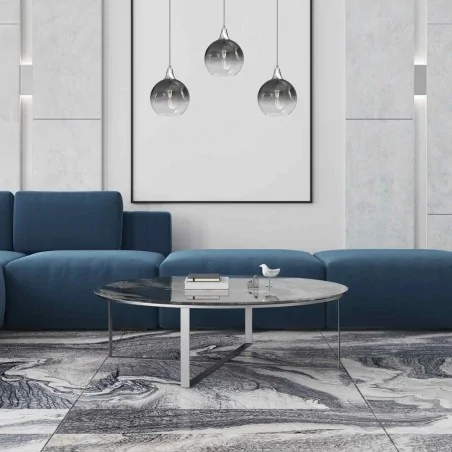 Lampy-sufitowe - srebrna lampa wisząca - listwa 60cm 3xe27 monte mlp8322 eko-light 