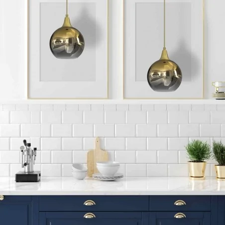 Lampy-sufitowe - złota lampa wisząca szklana 1xe27 60w monte mlp8400 eko-light 