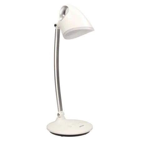 Lampki-biurkowe - lampka biurkowa białą z wyłącznikiem czasowym led 6w, 200lm, 4000k kalcyt or-lb-1527 orno 