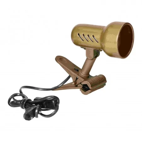 Lampki-nocne - biurkowa lampa złota z klipsem 1xe14 40w kelly dl-9/c orno 