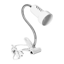Lampki-biurkowe - biurkowa lampka biała -elastyczne ramię e14 40w luke dl-11/w orno