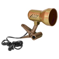 Lampki-biurkowe - złota lampka biurkowa z klipsem i elastycznym ramieniem 1xe27 60w dalla dl-10/c orno 