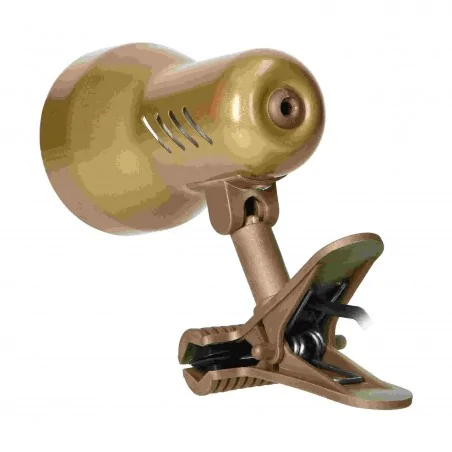 Lampki-biurkowe - złota lampka biurkowa z klipsem i elastycznym ramieniem 1xe27 60w dalla dl-10/c orno 