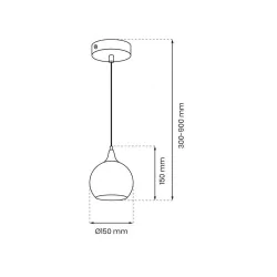 Lampy-sufitowe - okrągła lampa wisząca srebrna 15cm 1xe27 40w monte mlp8321 eko-light 