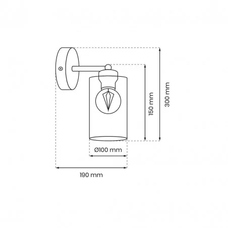 Kinkiety-do-salonu - lampa ścienna szklano - metalowa 1xe27 60w chic mlp8382 eko-light 